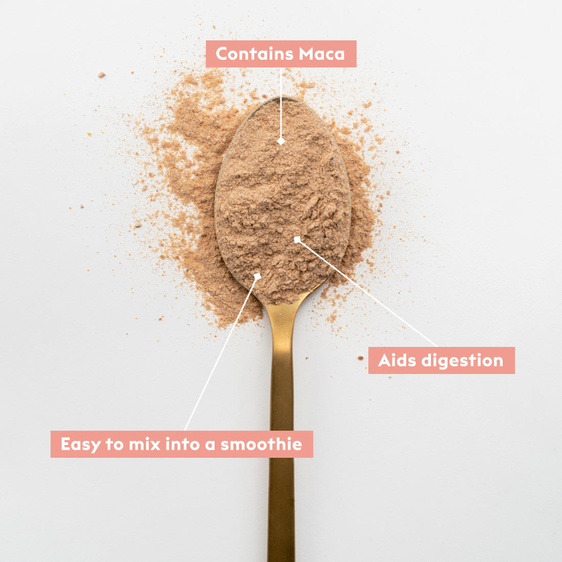 Superfood powder with Maca. Aids digestion