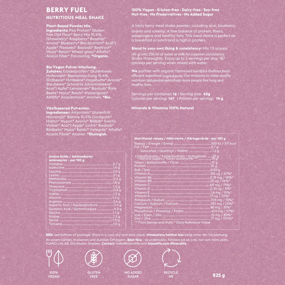 Mahlzeitersatz-Shake mit Superbeeren