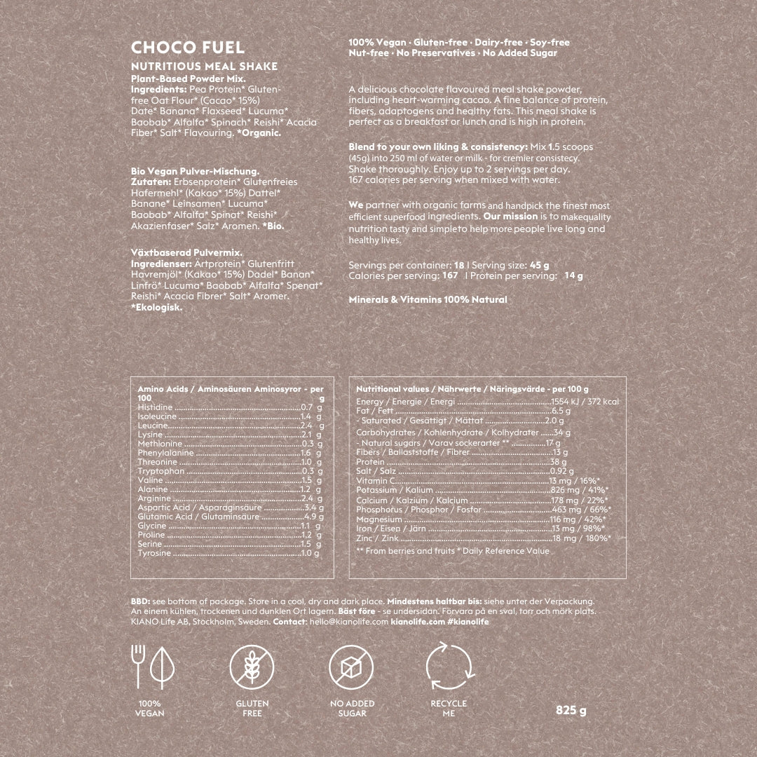 Mahlzeitersatz-Shake mit Schokolade