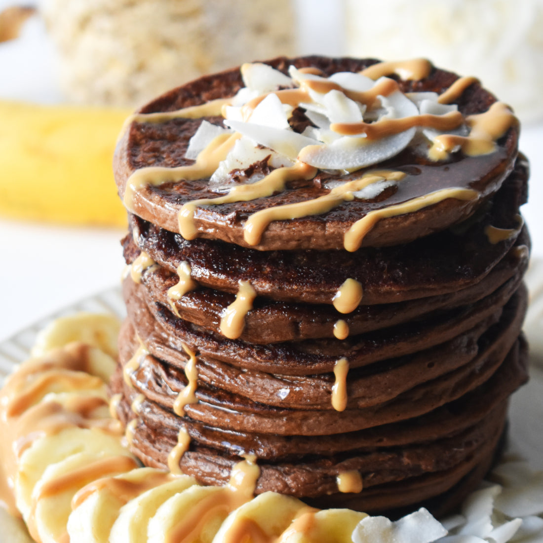 Energizing Chocolate Protein Pancakes for Breakfast with KIANO's Powder